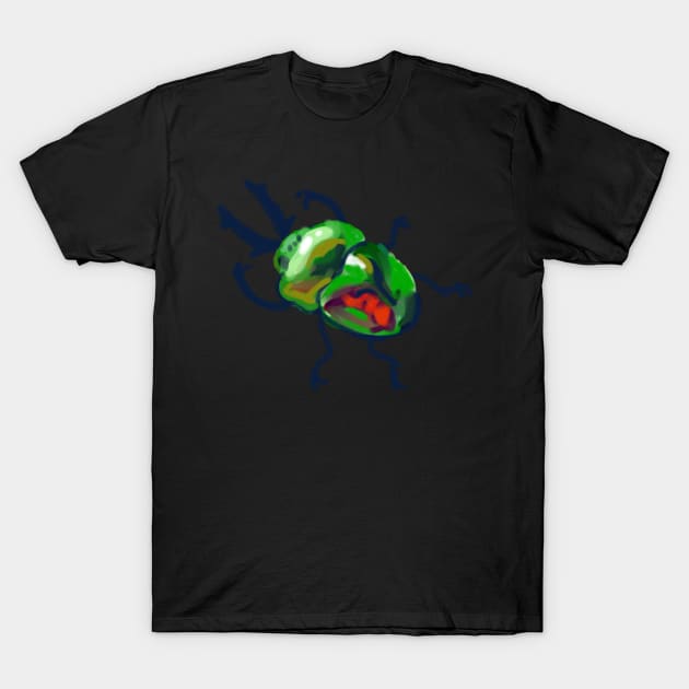 rainbow stag beetle T-Shirt by otterguppy